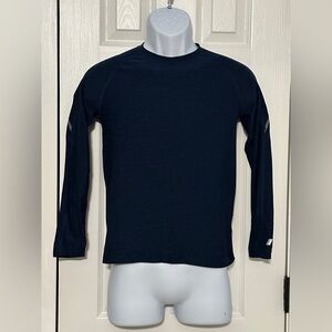 Russell Dri-Power 360 Youth Long Sleeve Athletic Top Navy Heather Size Large